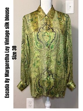 Escada By Margaretha Ley Vintage silk blouse Size 38